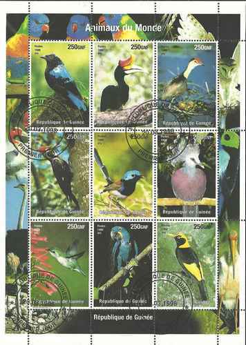 Timbres oiseaux guinée - timbres,