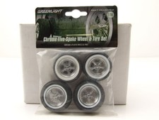 Reifen Et Jantes Jeu Personnalisée Hot Rod 5-Spoke Chrome (4 Pièce ) pour 1:18