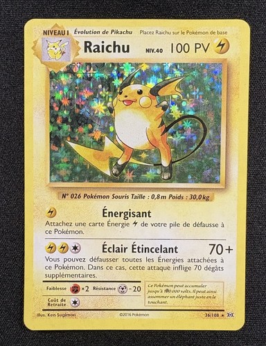 Carte pokémon raichu - :, rare