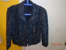 Blazer femme blanc Brigitte taille : 36 ; bleu ; laine 