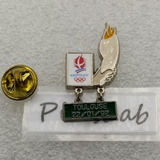 Pin's-TOULOUSE 22/01/92-Jeux Olympiques d'Albertville 1992 92-Flamme-P4D8