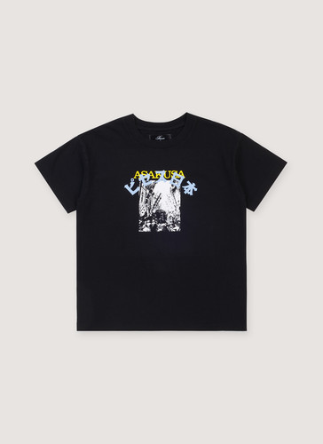 Pieces post card tee black - post,