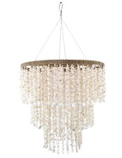 Lustre Bohème "Kaléa" en coquillages naturels ⌀50c