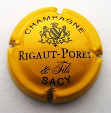 Capsule de champagne RIGAUT-PORET et Fils n°4 Jaune et noir