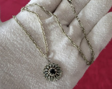 COLLIER PENDENTIF FEMME ARGENT - POINCON 925 - PIERRE BLEUE - BIJOUX BRACELET