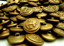 Lot de 10 boutons métal 21mm officier Marine nationale