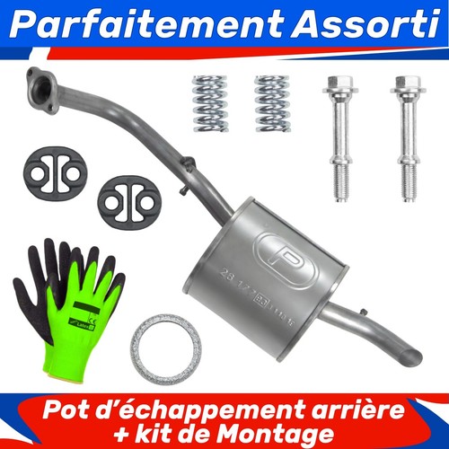 Pot échappement arrière - pot, d’échappement