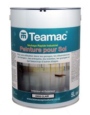  Peinture industrielle sol béton et bois intèrieur / extèrieur 5L Gris Clair