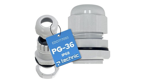 Passe câble gris ip68 - passe-câble, pg-36