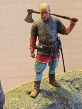 ANDREA FIGURINE VIKING MONTER ET PEINTE  54MM AVEC DECOR