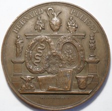 RARE MEDAILLE DE BERNARD PALISSY (Gr. : Vauthier-Galle)