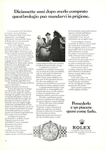 Rolex publicité page - publicité,