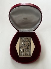 MEDAILLE BRONZE ARGENTE SIGNE