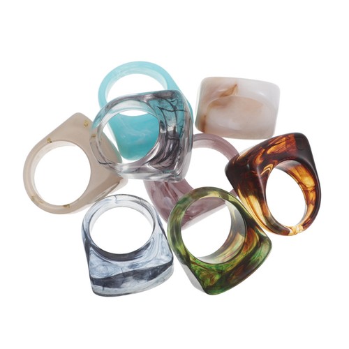 Pcs bague résine - 8, en
