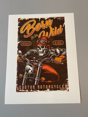 Affiche moto ancienne avec - affiche,
