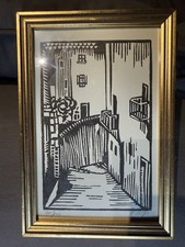 Linogravure « La Rue »