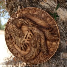 Bouclier viking bois décor - viking,