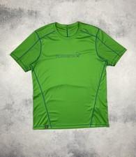 T-shirt vert Norrona Center Logo Gorpcore Outdoor pour homme taille L polyester