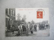JEUMONT Route d'erquelinnes la douane française  attelages DOUANIERS CPA 59