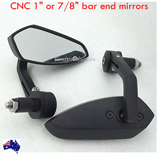 Black motorcycle bar end rear - black,