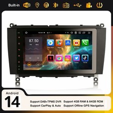 6+128Go Android 14 Navi CarPlay Autoradio USB Mercedes BENZ CLK Classe W209 C209