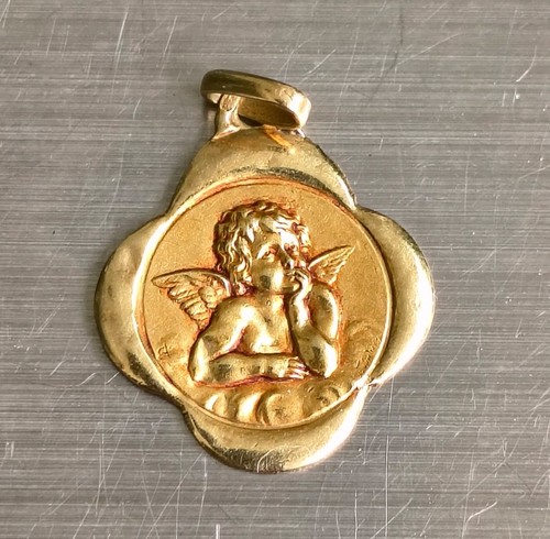 Médaille 18k angelot - or, tête