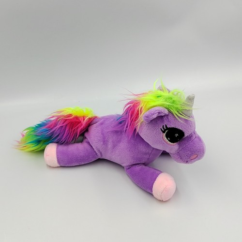 Doudou licorne violet bleu