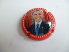 capsule champagne Pierre MIGNON,  Barack OBAMA, contour rouge, N°163a, à saisir