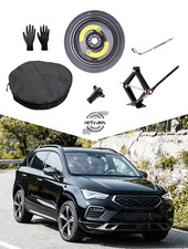 Roue de Secours Galette 18'' pour SEAT ATECA avec Cric, Clé, Vis Housse et Gants