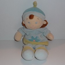 Doudou Poupée Mots d'enfants - Bleu