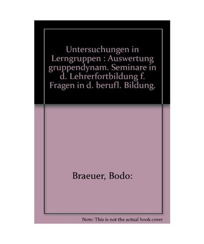 Untersuchungen lerngruppen - untersuchungen,