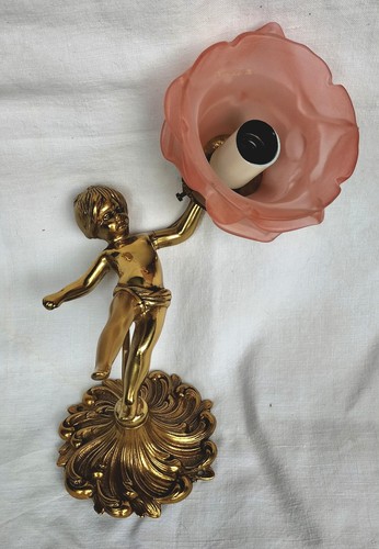 Applique bronze putti - applique,