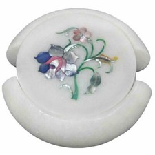 Marbre Coaster Set Main Pierre Pireta Dura Décor Maison Cadeau