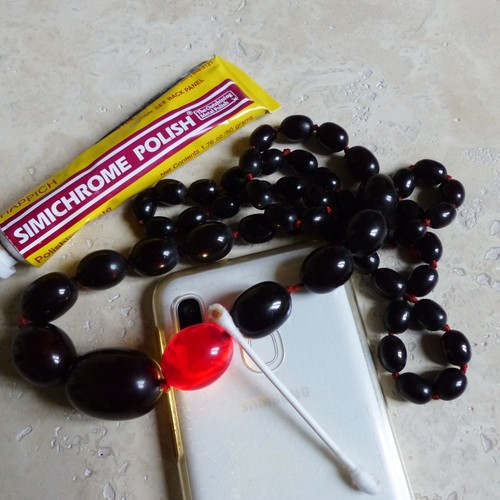 Collier bakelite cherry - collier,