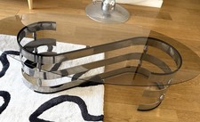 Table basse ovale Acier chrome