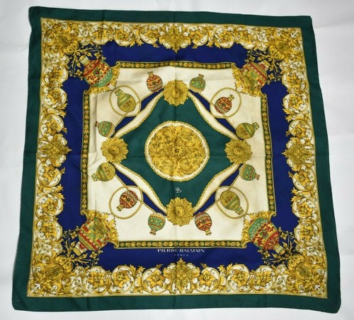 Carré soie foulard vintage - soie,