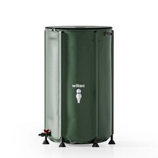 Wiltec Récupérateur eau de pluie pliable 250L Citerne souple Robinet Couvercle