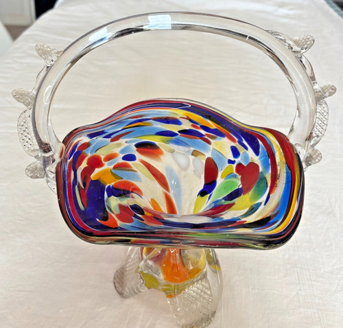 Vase panier verre - vase, en