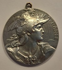 Médaille PARIS 1900 Exposition Universelle Sapeurs Pompiers  Manœuvre Incendie 