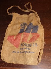 Ancien sac en toile JB boules