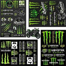Lot de 4 autocollants Monster