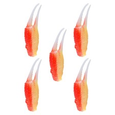  5pcs Craw artificiel Craw Modèle alimentaire réaliste Faux Crab Claw Claw