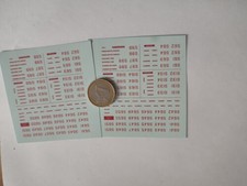 decalcomanie decals lettrage pour train echelle ? 2 mm de hauteur