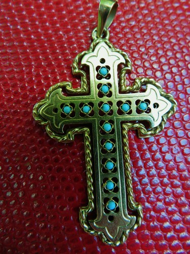 Croix ancienne jaune 8 - 4,8, g