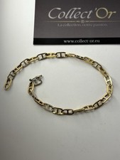 Bracelet Or 18k - bi ton Or blanc et jaune - 8.20g - 21 cm