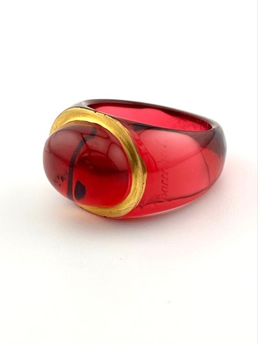 Bague cristal rouge de - cristal,