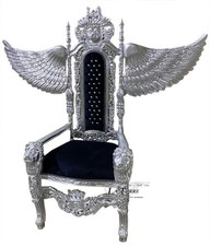 Trône de Roi Avec Lions Ailé
