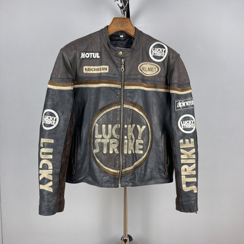 Veste motard cuir noir - de,