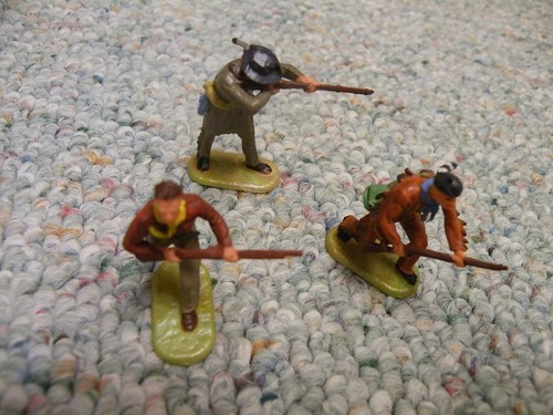 Elastolin 40mm foot cowboys - cowboys, /