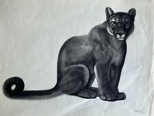 Georges Lucien GUYOT Gravure Art Deco Puma Panthere Tigre Lion Esprit Paul Jouve